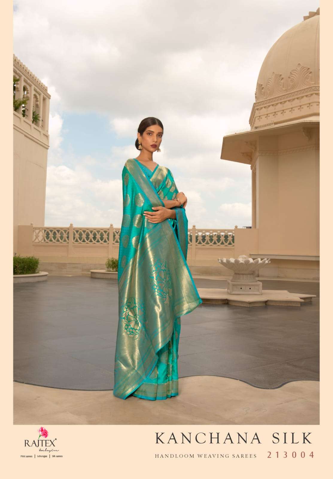 Rajtex Kanchana Handloom Silk With Weaving Design Saree coll...