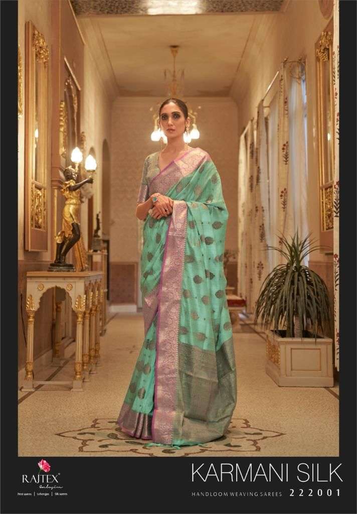 Rajtex Karmani Silk With Weaving Design Saree collection At ...