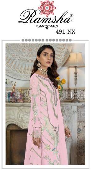 Ramsha 491 Georgette With Heavy Embroidery work Pakistani Sa...