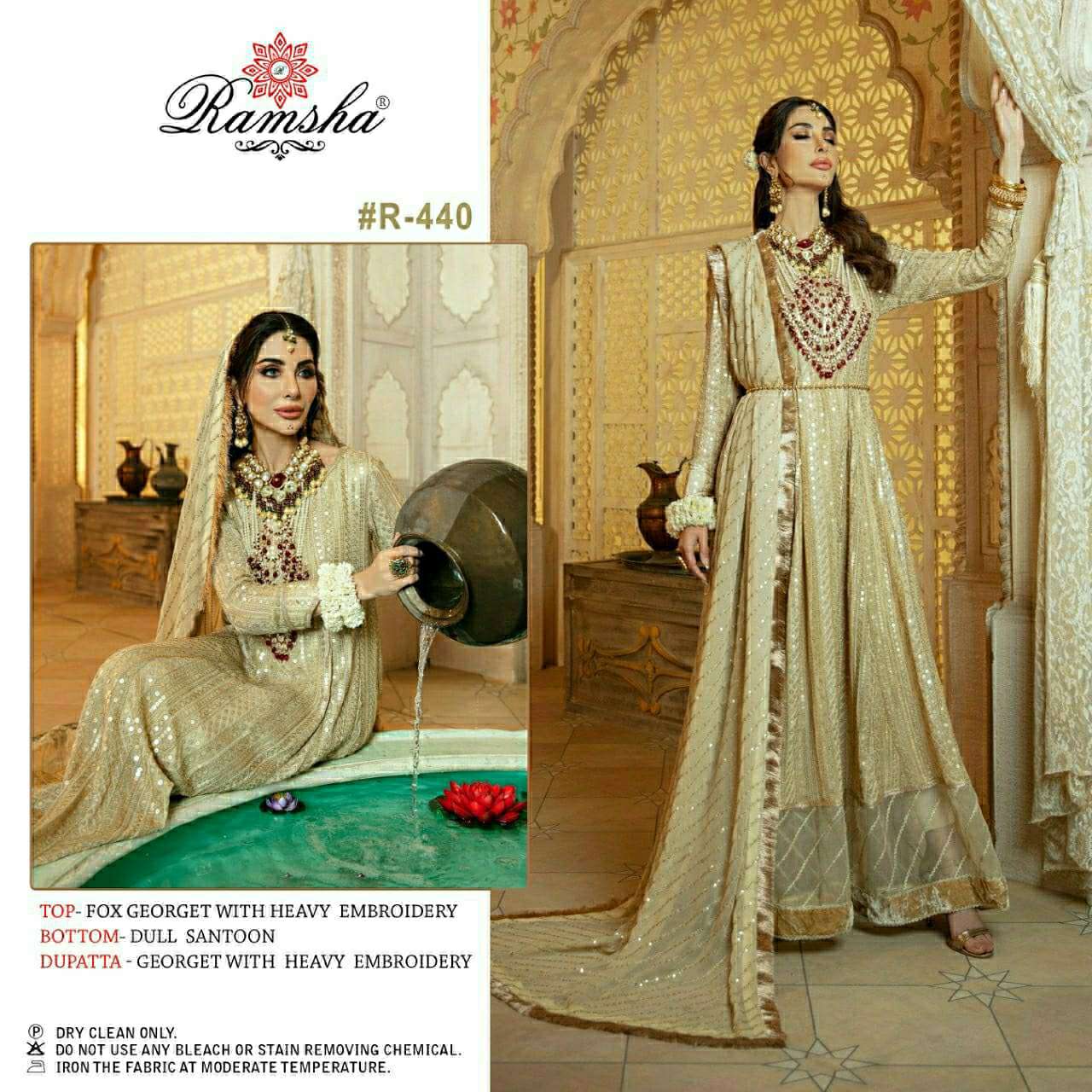 Ramsha R 440 Georgette With Embroidery work Pakistani Suit c...