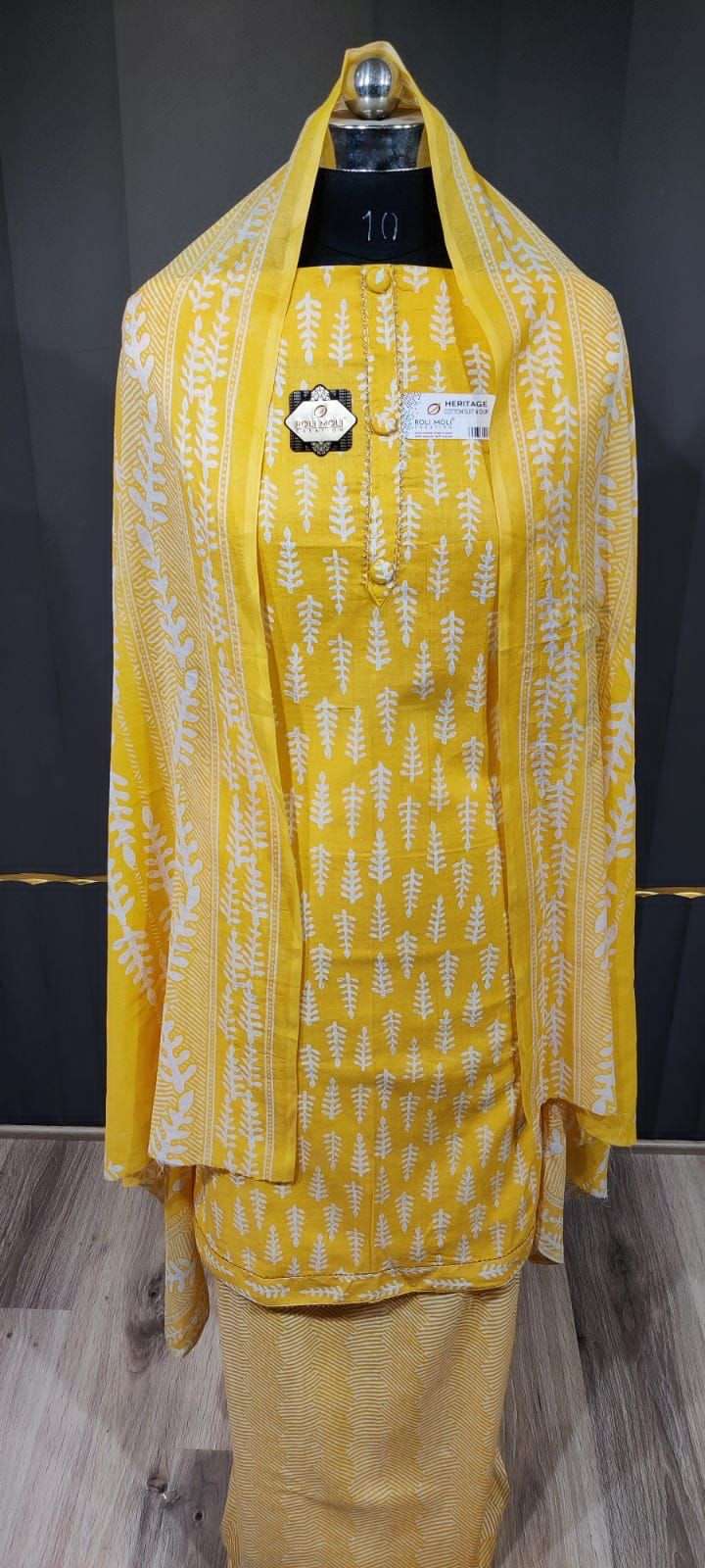 Roli Moli Jannat Cotton with digital Print Dress Material co...