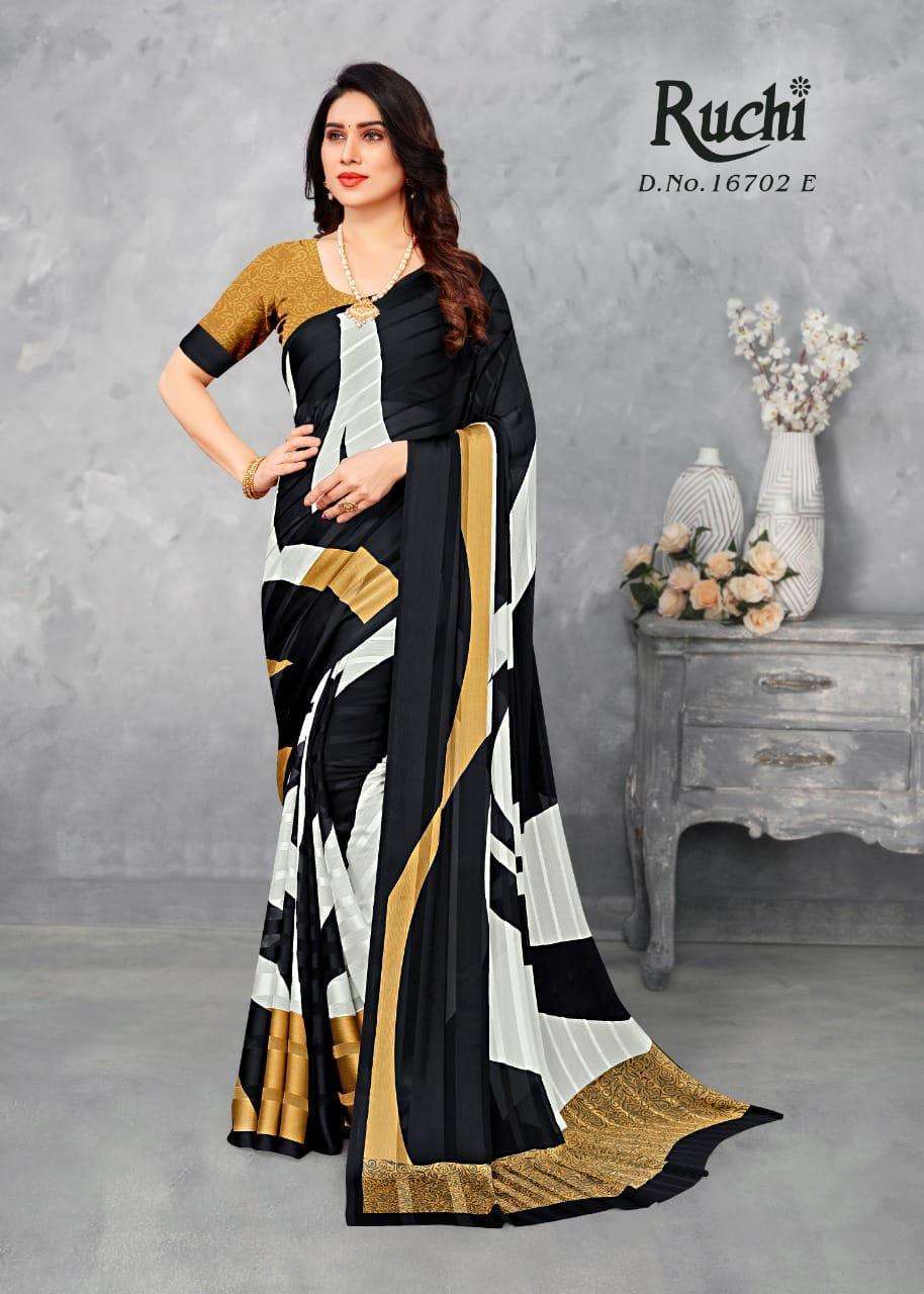 Ruchi Vartika Silk 16102 Satin Silk With fancy saree collect...