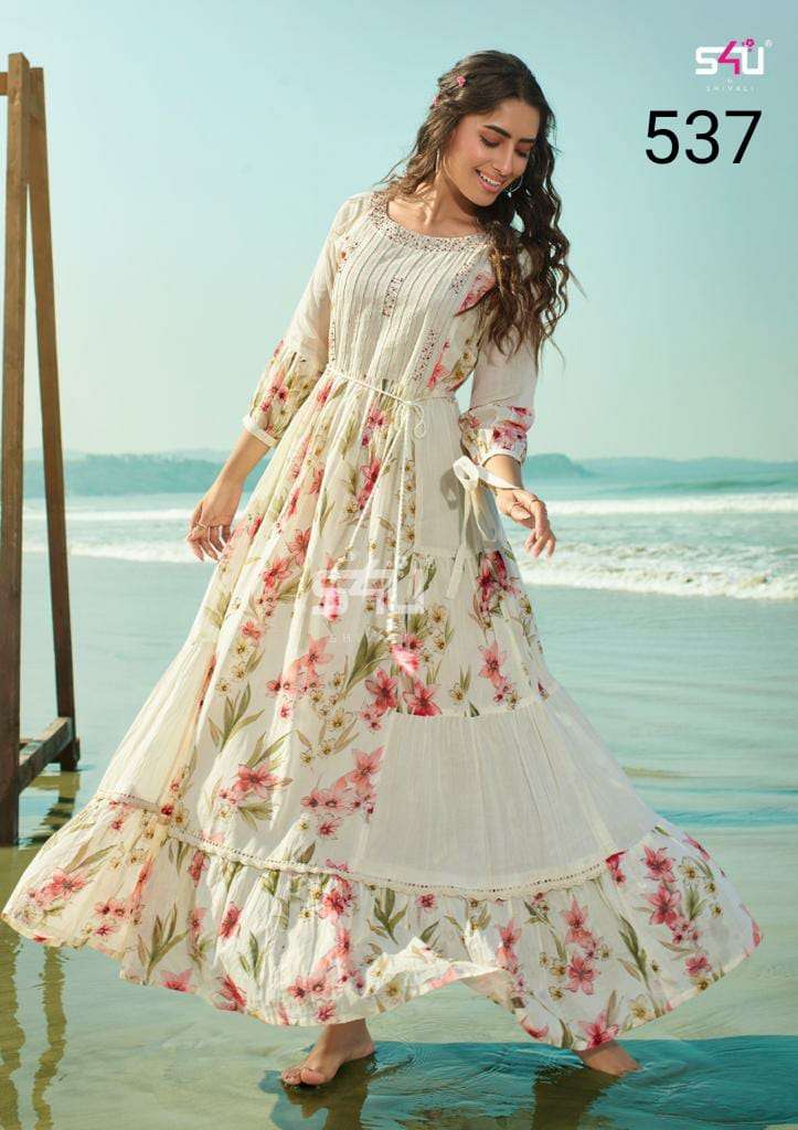 S4u 537 fancy white Colour With Designer Gown Collection