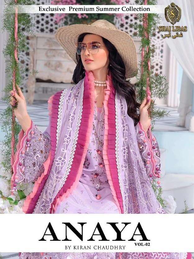 Shai Libas Anaya Vol 2 Cambric Cotton With Embroidery Work P...