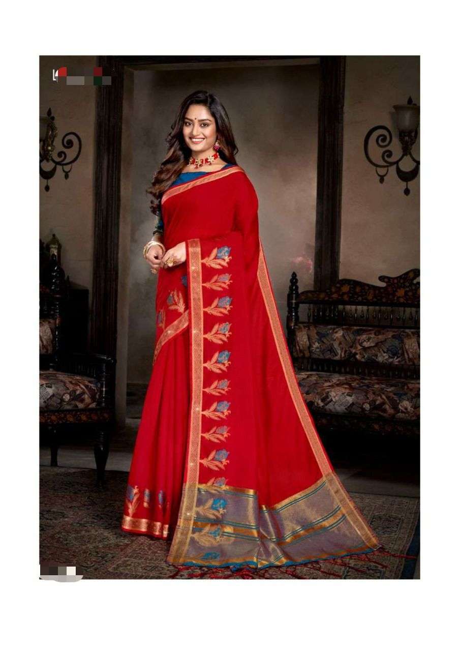 Shangrilla Soft Cotton With Weaving Design Saree collection ...