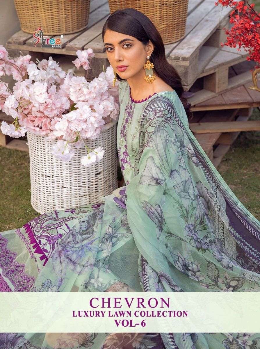 Shree Fabs Chevron Luxury Lawn Collection vol 6 Lawn Cotton ...