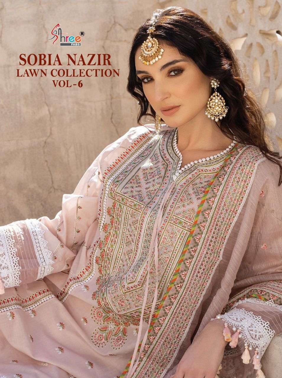 Shree Fabs Sobiya Nazir Lawn Collection Vol 6 Cotton With Fa...