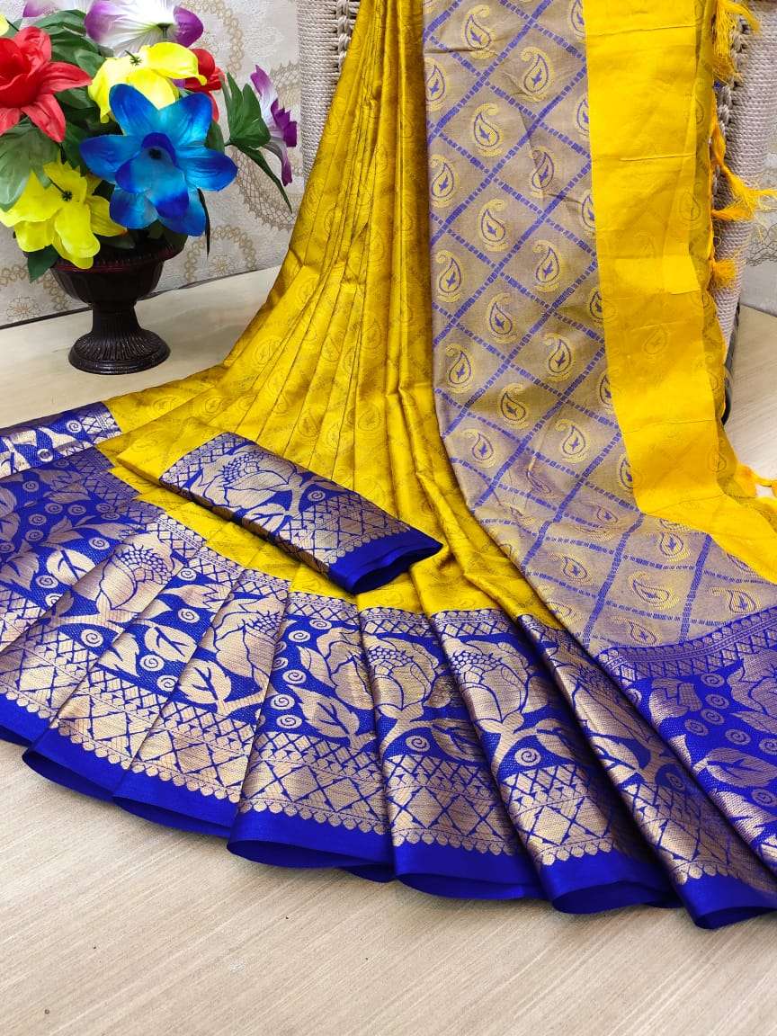 Silk with Kalgi Peacock Design Saree collection at wholesale...