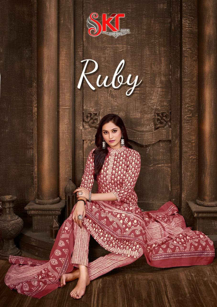 SKT Suits Ruby Soft Cotton Digital Print Dress material coll...