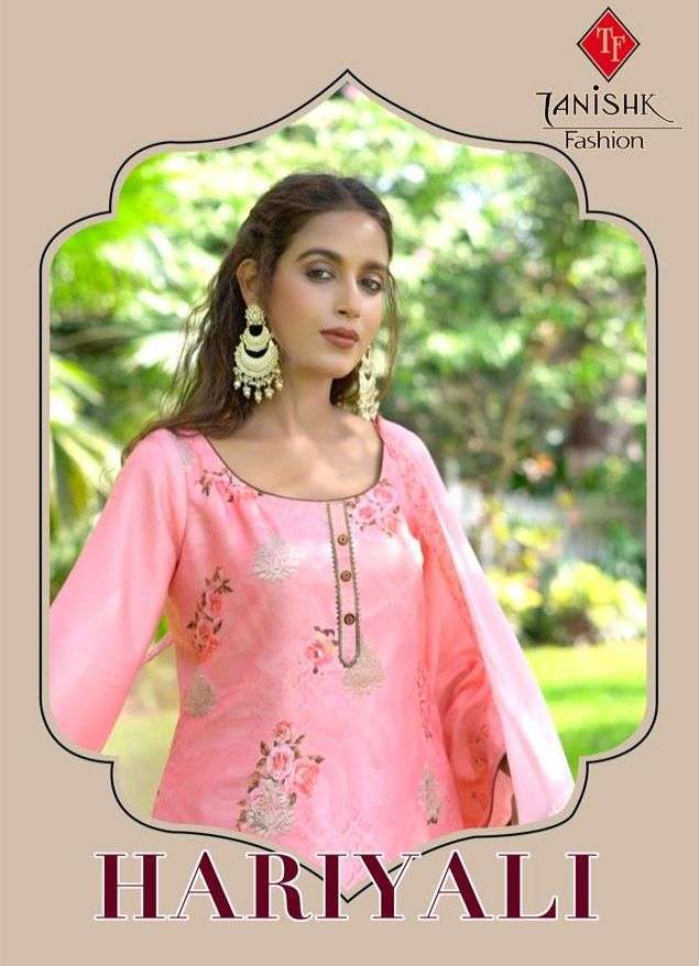Tanishk Fashion Hariyali Butta Cotton Printed Dress Material...