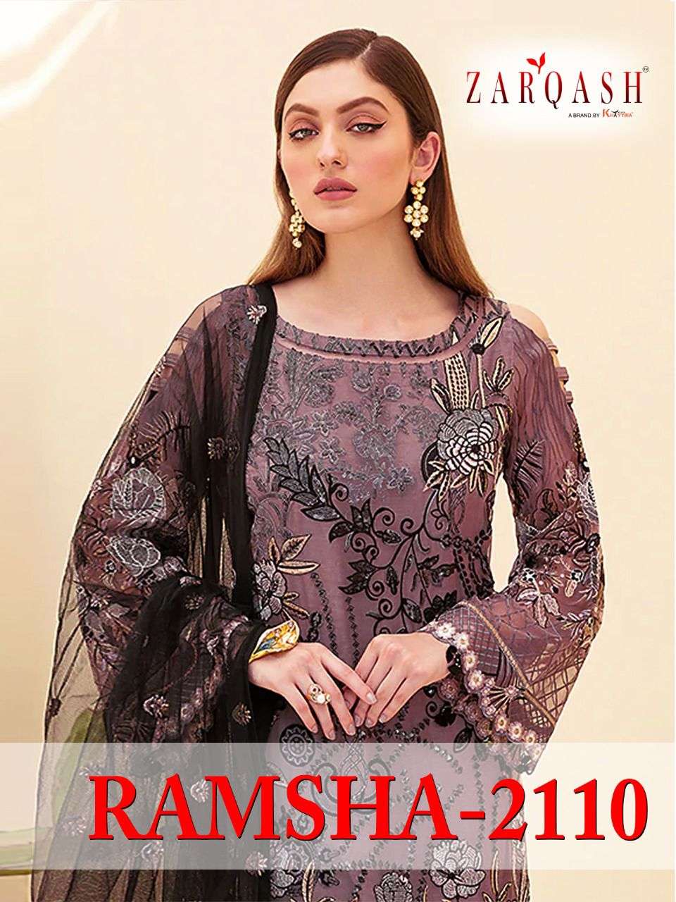 Zarqash Ramsha 2110 Faux Georgette With Embroidery work Paki...