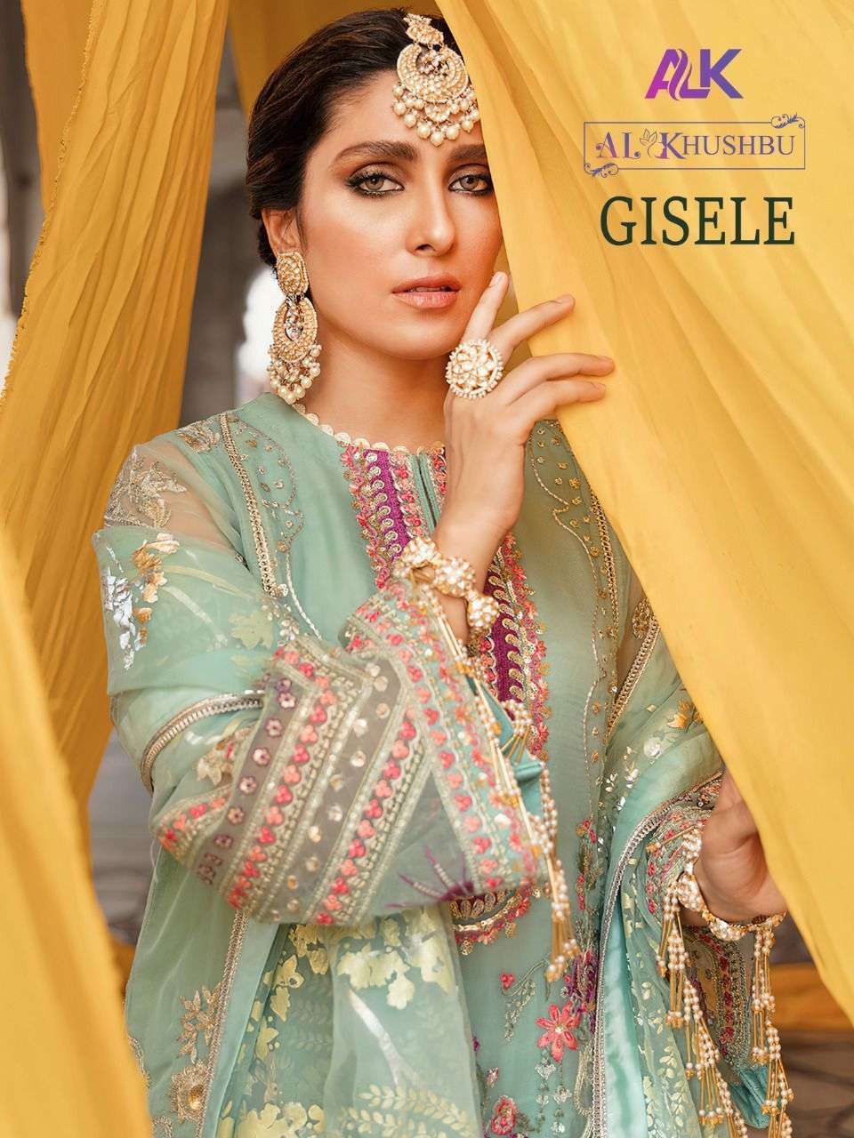 AL Khushbu Gisele Georgette with Heavy Embroidery Work Pakis...