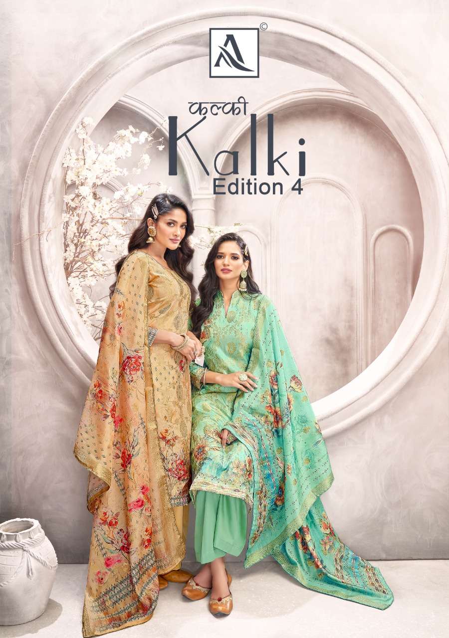Alok Suits Kalki Vol 4 Banarasi Jacquard Digital Print With ...