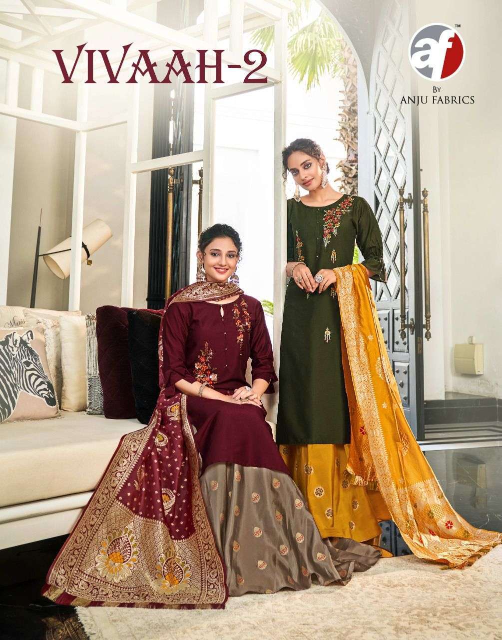 Anju Fabrics Vivah Vol 2 Fancy Party Wear Readymade Suits co...