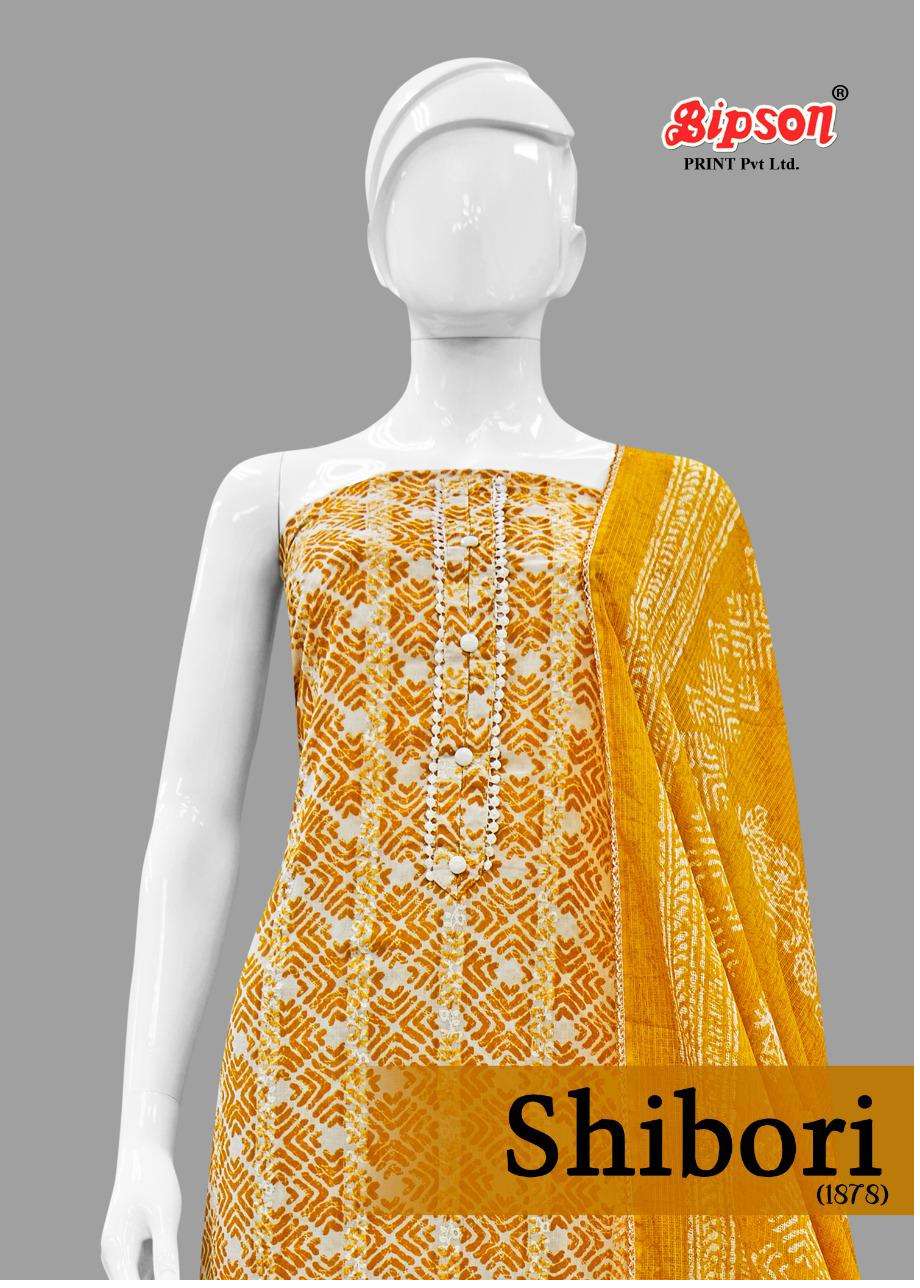 Bipson Fashion Shibori 1878 Cotton With Printed Salwar Kamee...