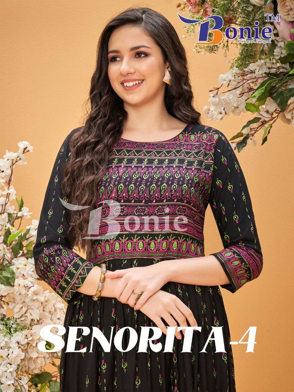 Bonie Senorita vol 4 Rayon with fancy Anarkali style Long Ku...
