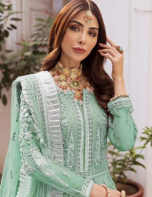BUTTER FLY NET WITH EMBROIDERY PAKISTANI SUITS AT WHOLESALE ...