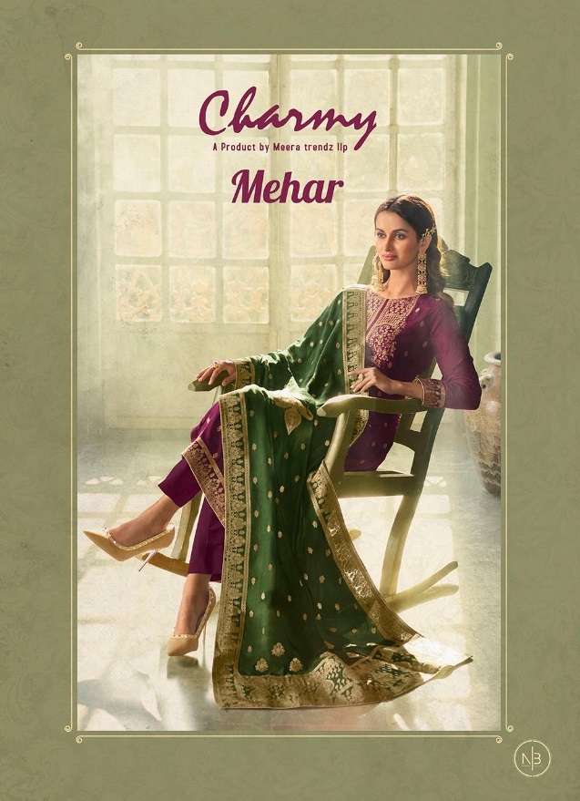 CHARMY MEHAR SILK WEAVING SALWAR KAMEEZ BY ZISA CHARMY AT WH...