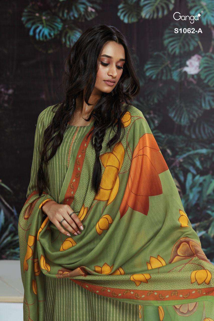 Ganga Fashions Ishani 1062 Cotton Satin With Digital print P...