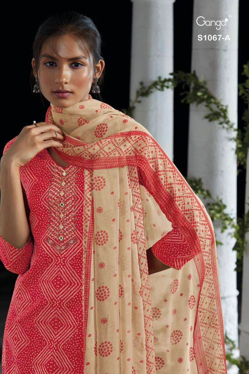 Ganga Fashions Myra 1067 Cotton With hand Work Fancy Party w...