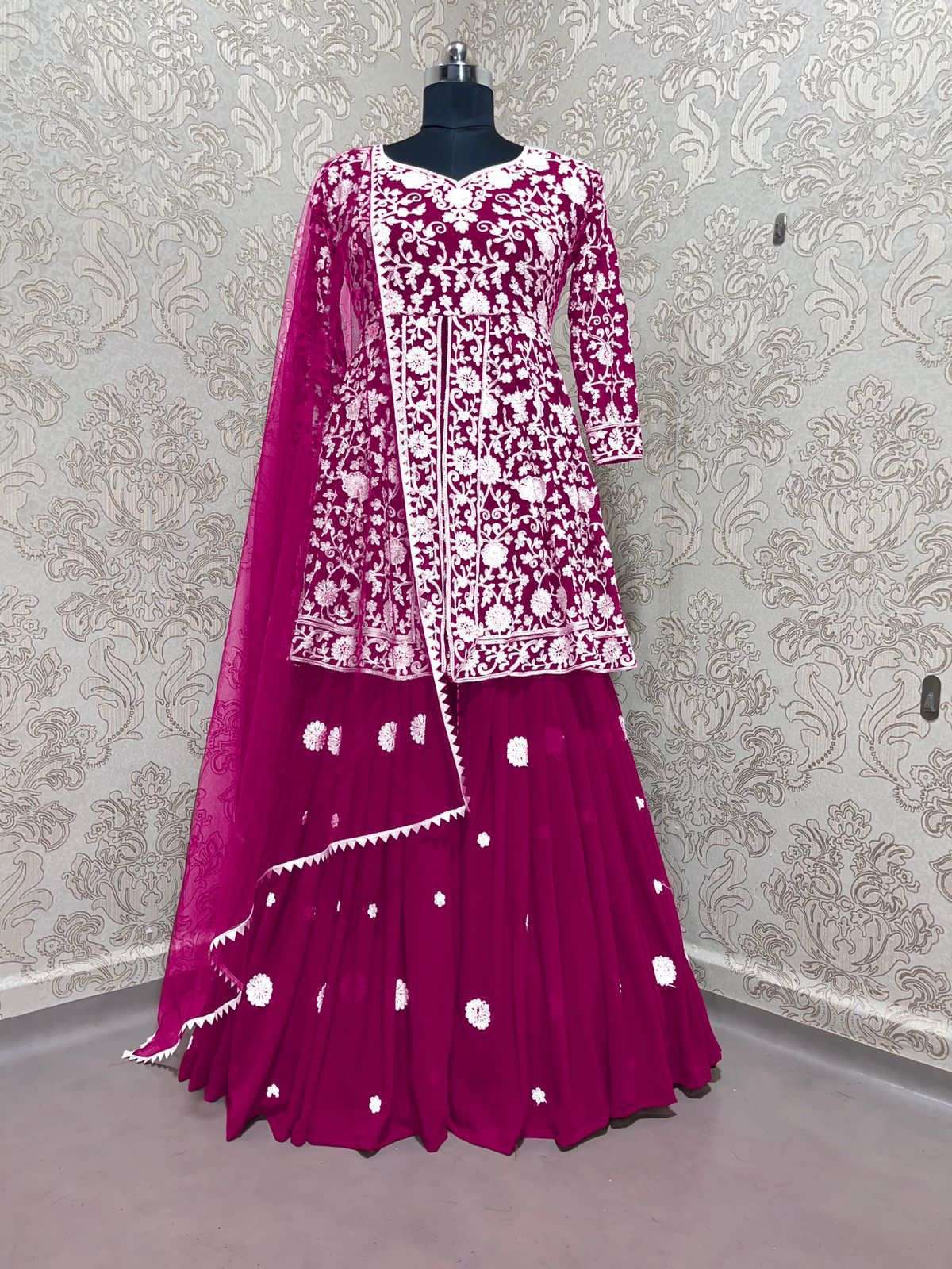 Georgette With Embroidery work Readymade Suits collection at...