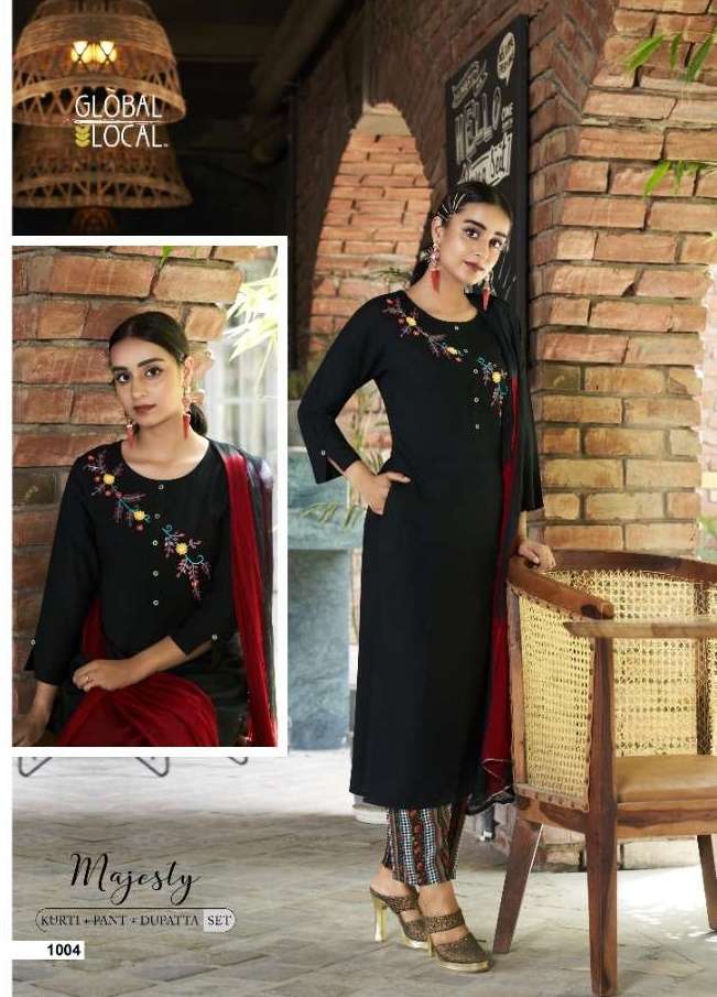 Global Local Majesty Vol 3 Fancy Readymade Suits collection ...