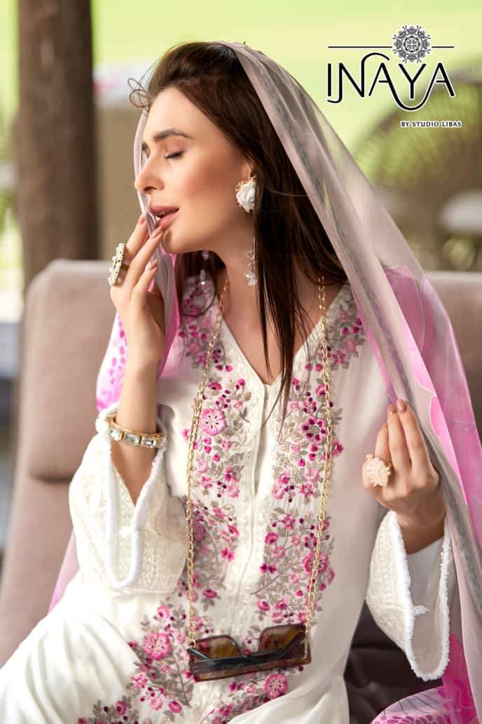 Inaya Libas Studio Bouquet Collection Georgette With fancy r...