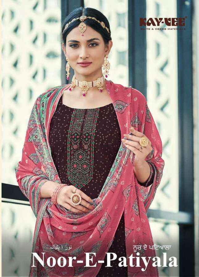 Kayvee Noor-E-Patiyala Cotton With Heavy  Kashmiri style nec...