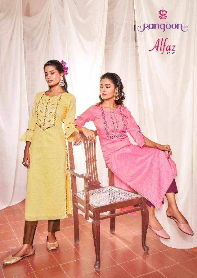 Kessi fabrics Rangoon Alfaz vol 2 Chinon With Fancy Kurti co...