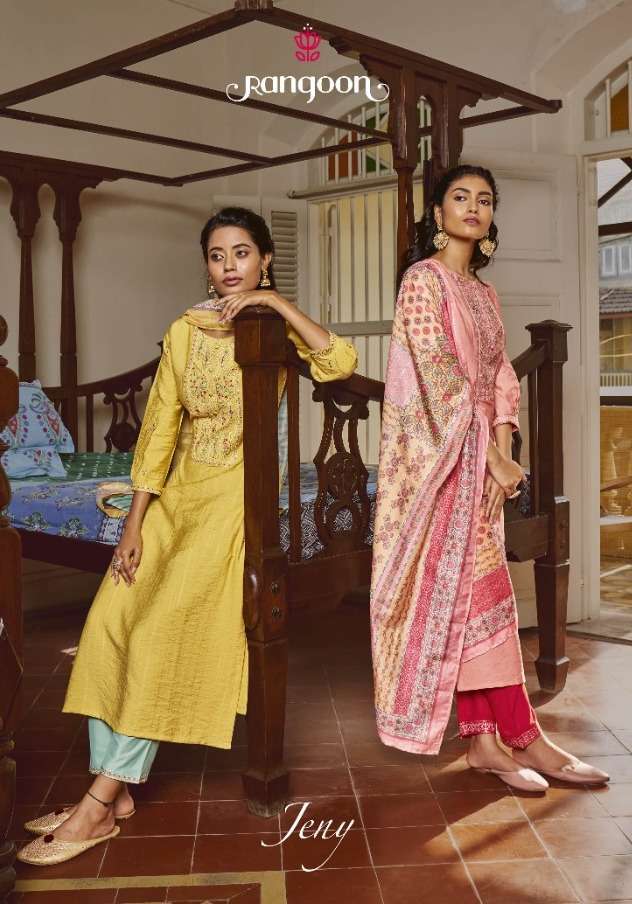 Kessi Fabrics Rangoon Jeny Fancy Party wear Readymade Suit c...