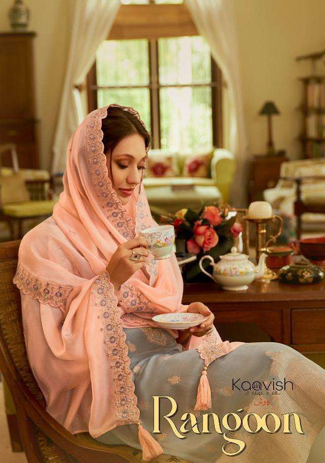 Kessi fabrics Rangoon Kaavish Muslin Silk With fancy Suits c...