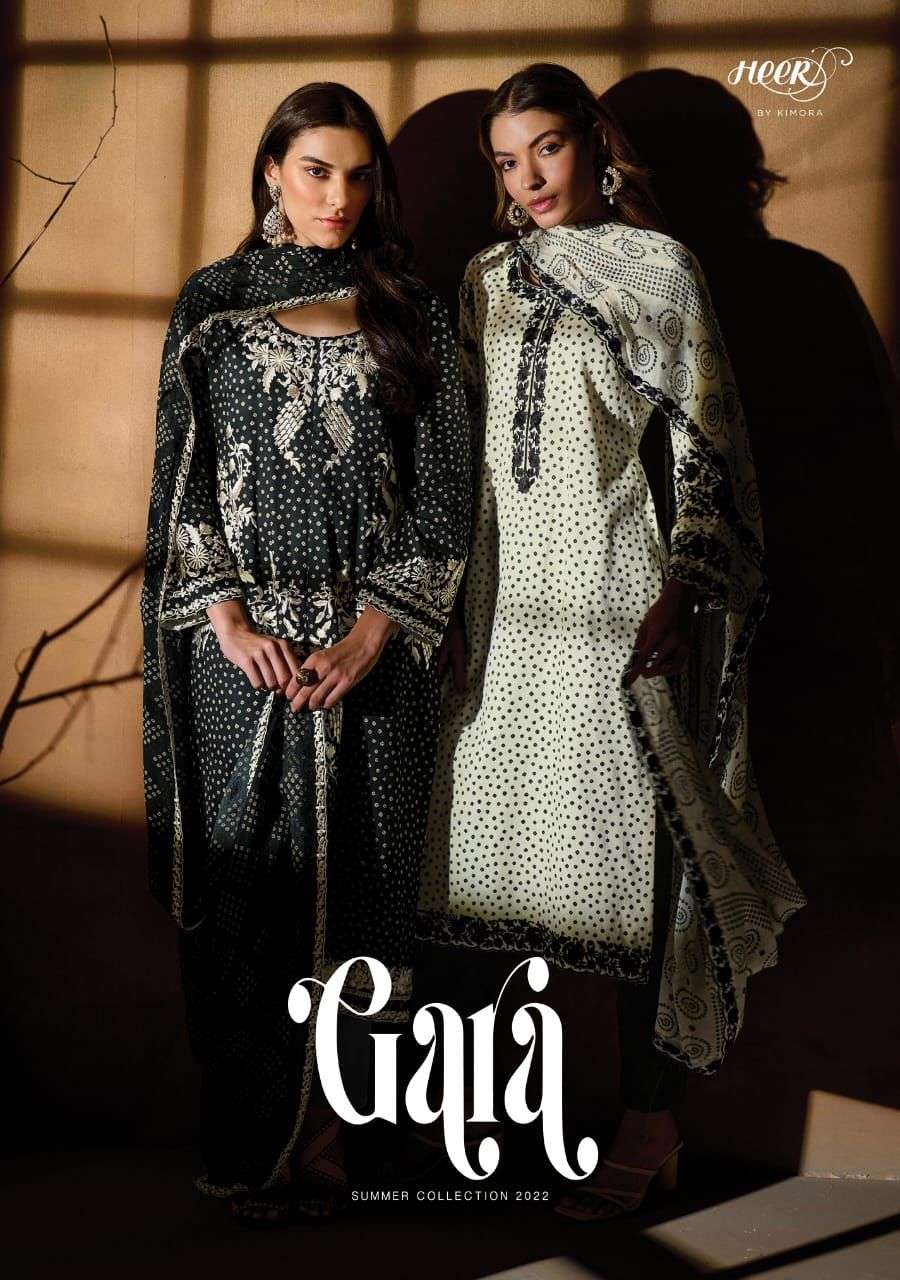 Kimora Fashion Gara Cotton Satin With Fancy Designer Festiva...