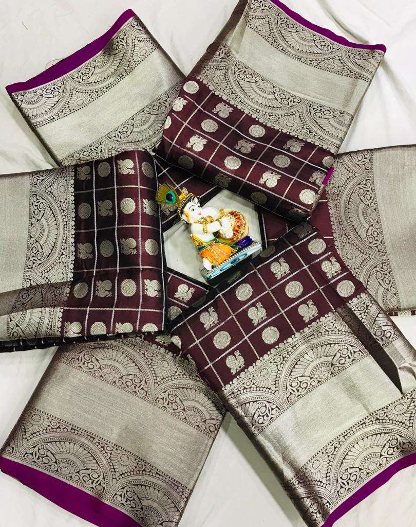 Lichi SIlk With Weaving Design Saree collection at wholesale...
