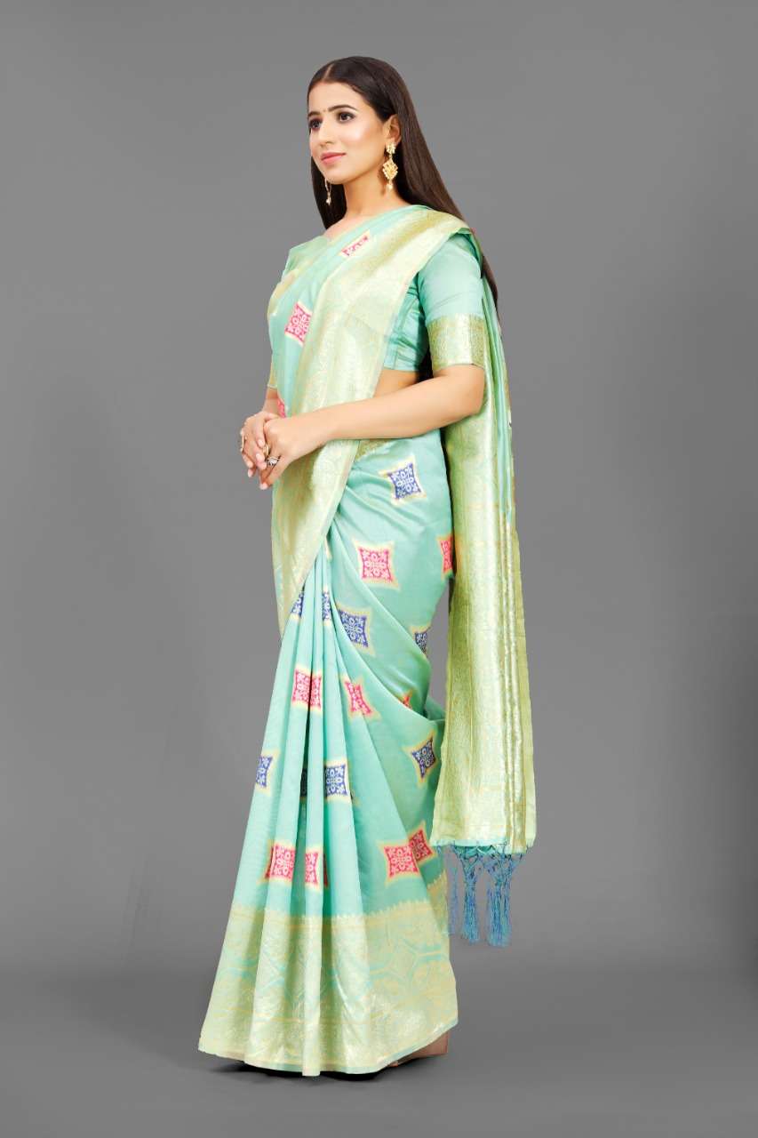 Massakali Art Silk With Weaving Design Party Wear Saree coll...