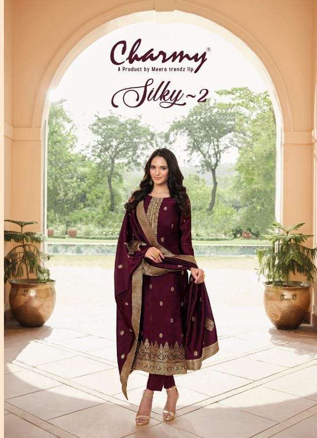 Meera Trendz Charmy Silk vol 2 fancy hand work salwar kameez...
