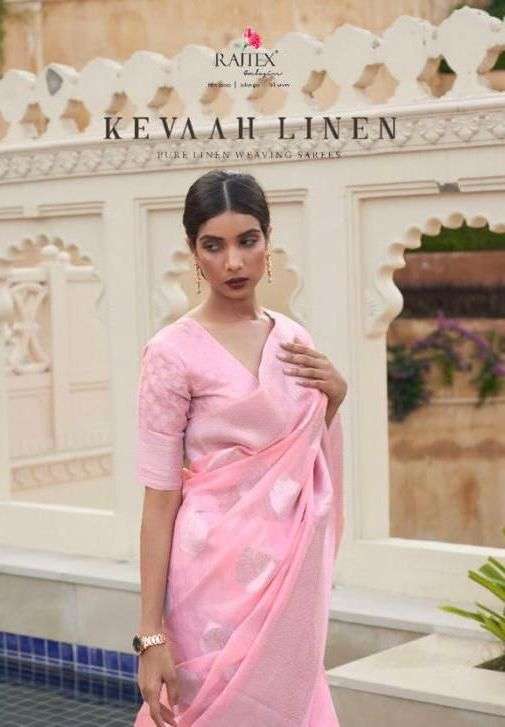 Rajtex Kevaah Linen With Weaving Design Saree Collection at ...