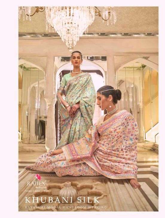 Rajtex Sarees Khubani Silk With Kashmiri  Handloom Weaving S...