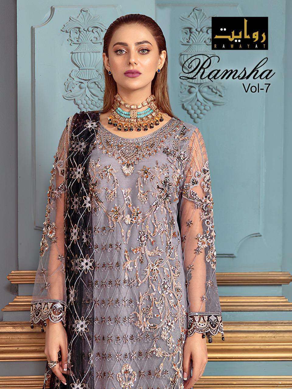 Rawayat Fashions Ramsha Vol 7 Georgette With Embroidery Work...