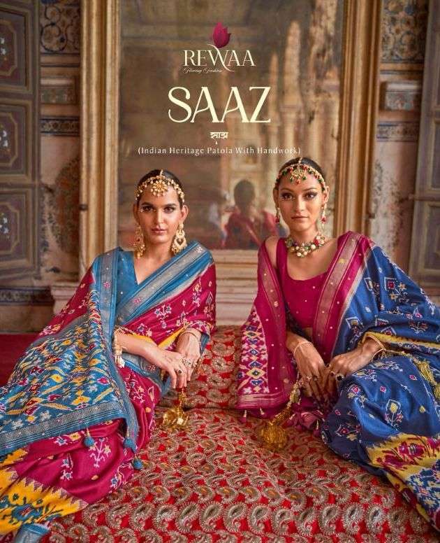 Rewaa Fashion Saaz Smuth Patola Design Saree collection at b...