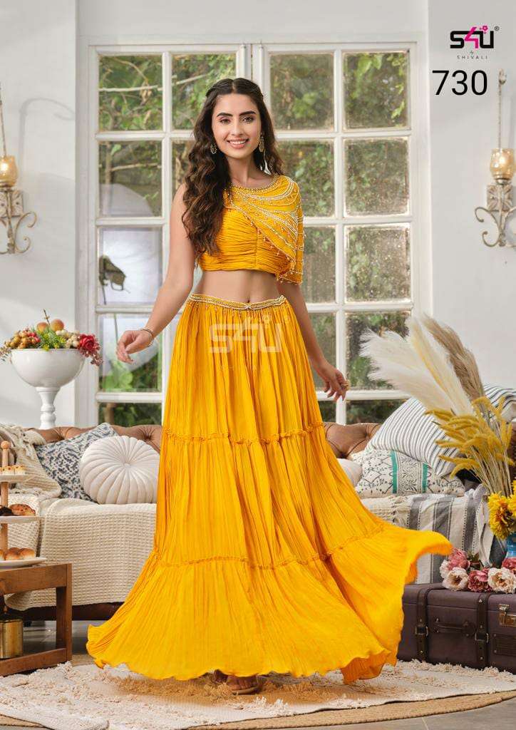S4u 730 Yellow Colour Pithi  Wear suit collection