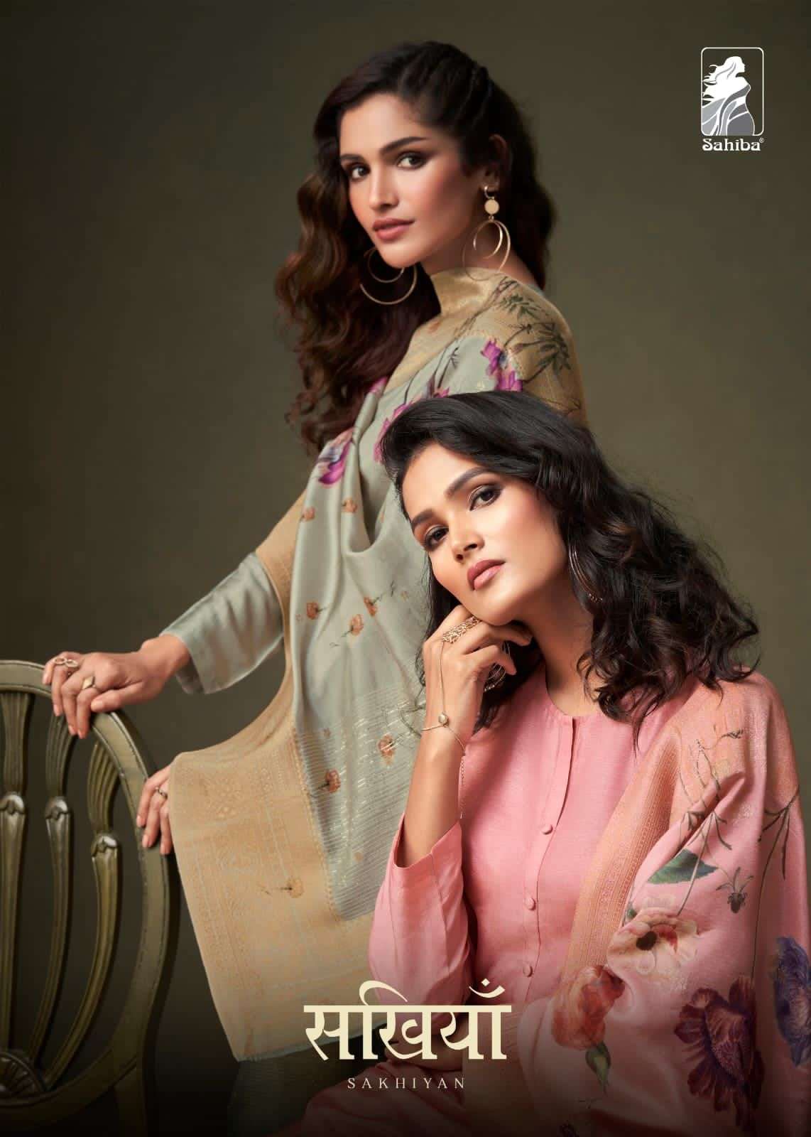 Sahiba Sakhiyan Jacquard With Fancy Designer Salwar kameez c...