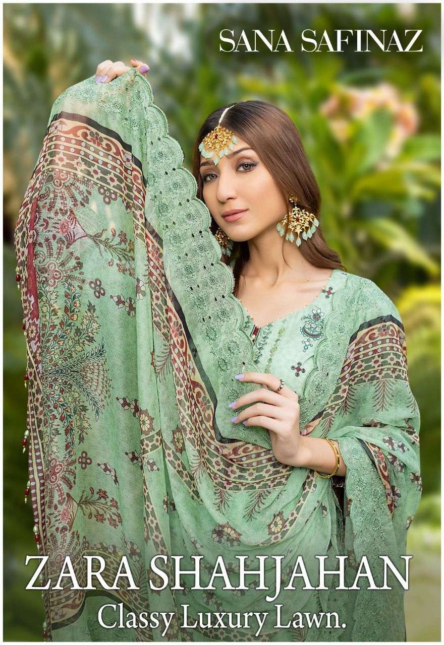 Sana Safinaz Zara Shah Jahan Lawn Cotton with printed Dress ...