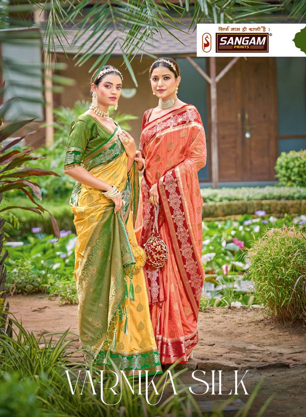 Sangam Prints Varnika Silk With Heavy banarasi Silk saree co...