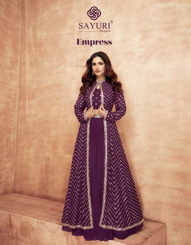 Sayuri Designer Empress Georgette with Heavy Designer Readym...