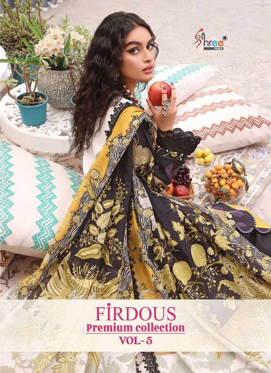 Shree Fabs Firdous Premium Collection vol 5 cotton with fanc...