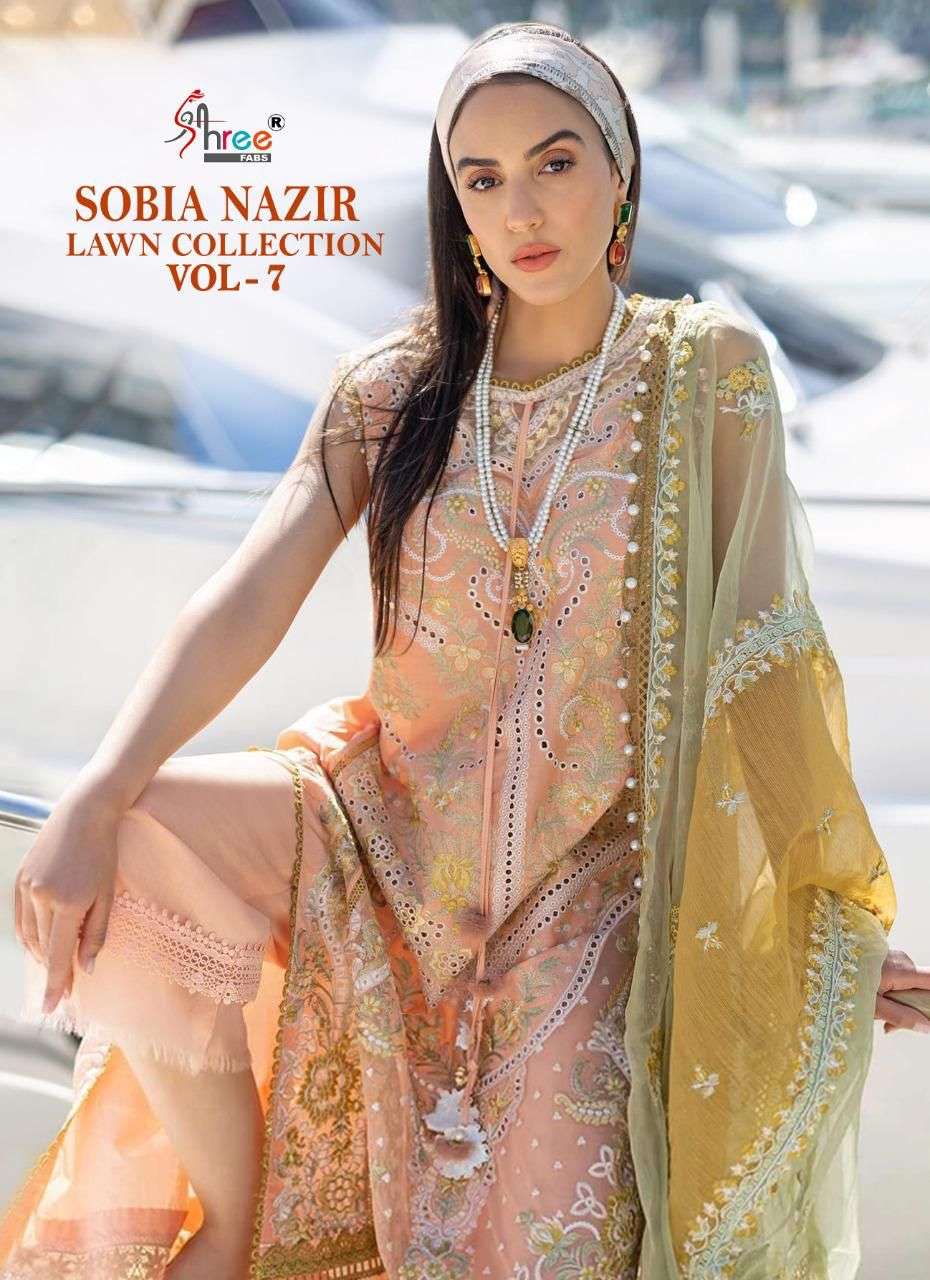 Shree Fabs Sobia Nazir Lawn Collection vol 7 Pure Cotton Wit...