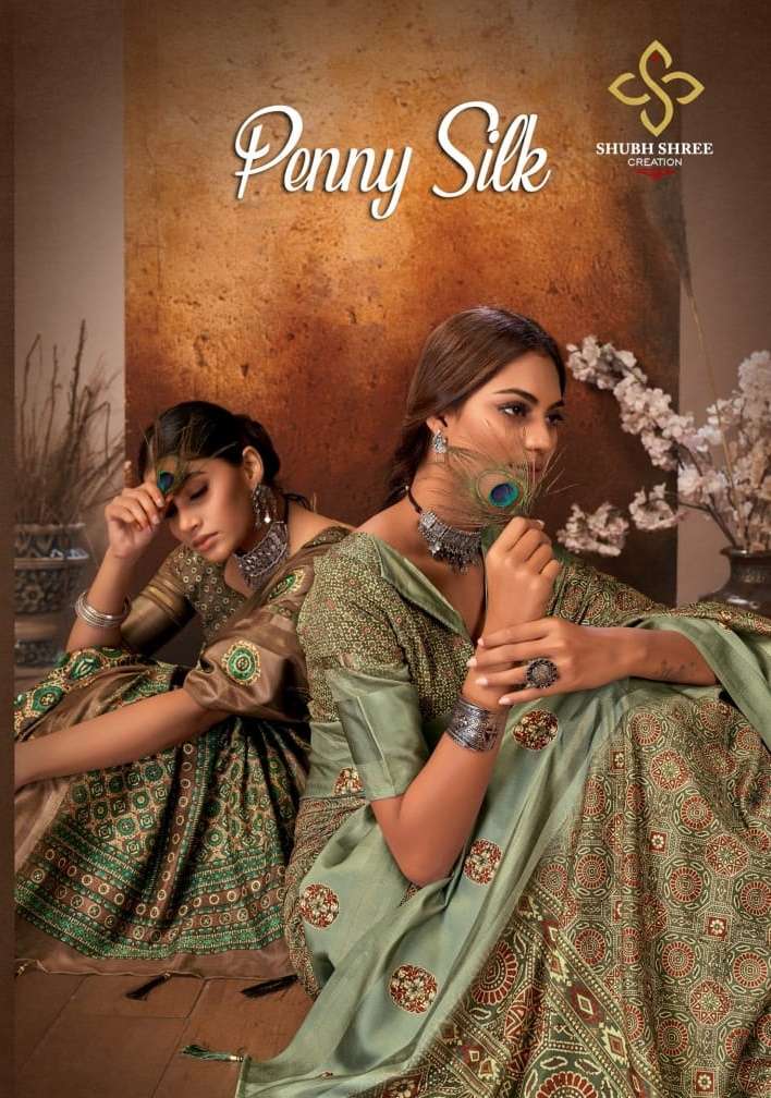Shubh Shree Penny Silk With Digital Print fancy Festival Wea...