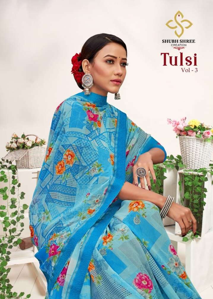 Shubh Shree Tulsi Vol 3 Fancy With Flower Print regular Wear...