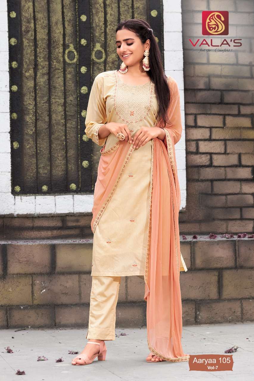 Valas Aarya Vol 7 Fancy Chanderi Readymade suits collection ...