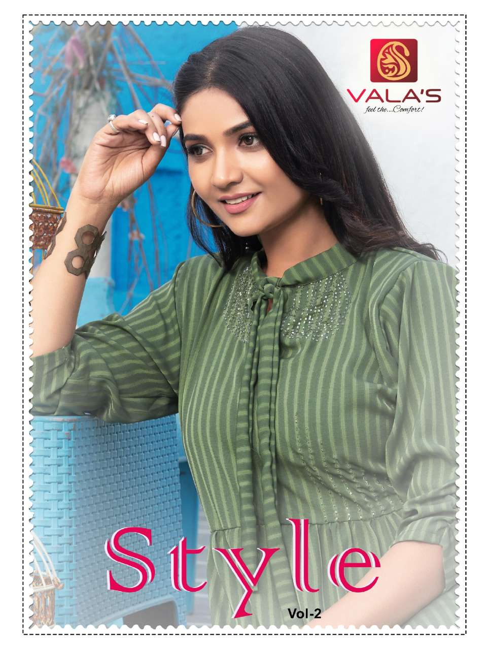 Valas Style Vol 2 Rayon With Fancy Handwork Western Wear Kur...